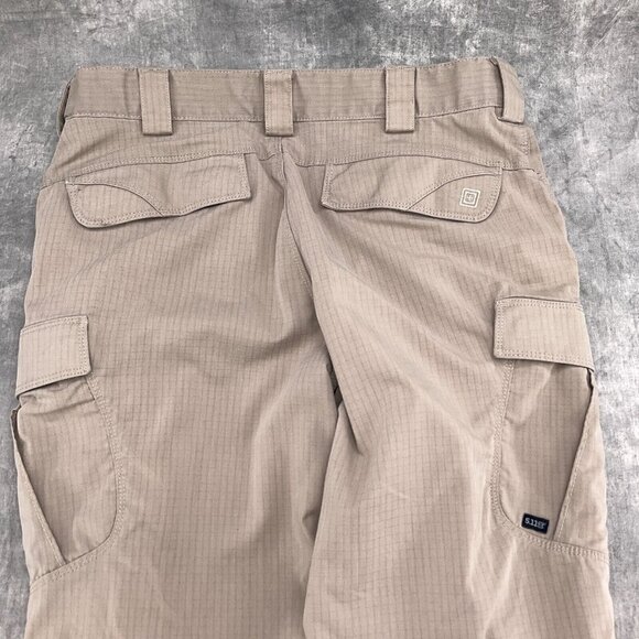 5.11+ Tactical Pants Men 34W x 32L Tan Ripstop Cargo Utility Work‎ Mid Rise - Picture 12 of 13